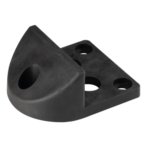 Stoper do bramy stalowy z gumowym odbojem – do przykręcania, 130x150/H65 mm 000-250 (1)