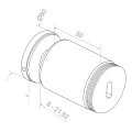 Uchwyt punktowy do szkła fi 50/50 M10x60, szkło 8-21,52 mm, AISI 304, system płaski, satyna 000-267 (2)