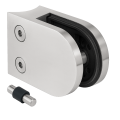 Uchwyt do szkła 50x40x26 mm z pinem, szkło 6-10,76 mm, AISI 304, system 42,4 mm, satyna 000-265 (1)