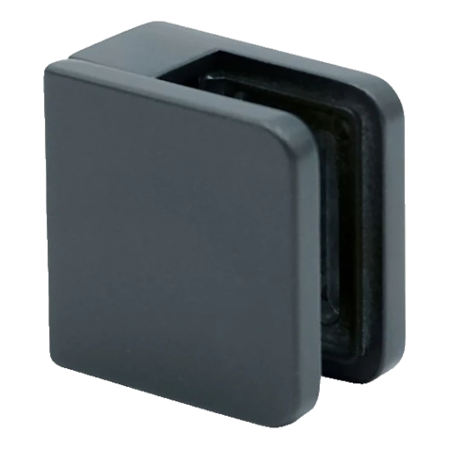 Uchwyt do szkła 45x45x26 mm antracyt szkło 6-10,76 mm zamak system płaski malowany 000-269 (1)