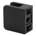 Uchwyt punktowy do szkła 45x45x26 mm, czarny, szkło 6-10,76 mm, zamak, system płaski, malowany 000-286 (2)