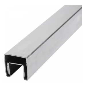 Pochwyt nakładany na szkło 8-21.52 mm 40x40x5000 mm AISI 304 satyna