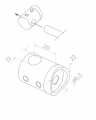 Uchwyt przelotowy do pręta/rury fi 12 mm. system do rury 42,4 mm, AISI 304 satyna 000-290 (2)