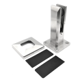 Uchwyt pionowy do szkła spigot 50x50/100x100 mm szkło 12-17.52 mm AISI 304 satyna 000-291 (4)