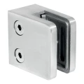 Uchwyt do szkła 45x45x26 mm, szkło 6-10,76 mm, AISI 316, system płaski, satyna 000-336 (1)