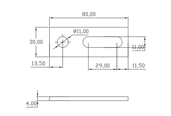 Adapter montażowy - Kąt płaski 1.4016 PV-07-01 (2)