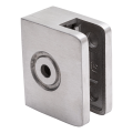 Uchwyt do szkła krańcowy  60x50x28 mm szkło 8-10 mm, AISI 304 satyna system płaski 000-343 (1)