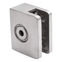 Uchwyt do szkła krańcowy 60x50x28 mm szkło 8-10 mm, AISI 304 satyna system płaski