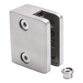 Uchwyt do szkła krańcowy  60x50x28 mm szkło 8-10 mm, AISI 304 satyna system płaski 000-343 (3)