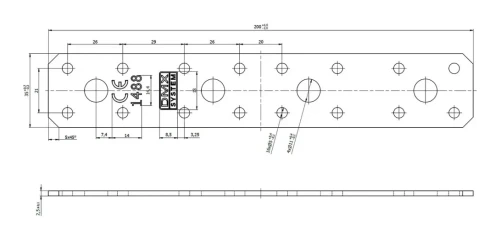 Łącznik płaski ciesielski LP 3 200x35x2,5 000-334 (2)