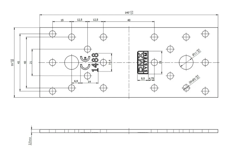 Łącznik płaski ciesielski LP 2 140x55x2,5 000-335 (3)