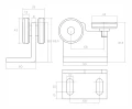 Wózek 3-rolkowy do bram podwieszanych do profilu 50x50 mm, 2 rolki stalowe i 1 z tworzywa 000-327 (2)