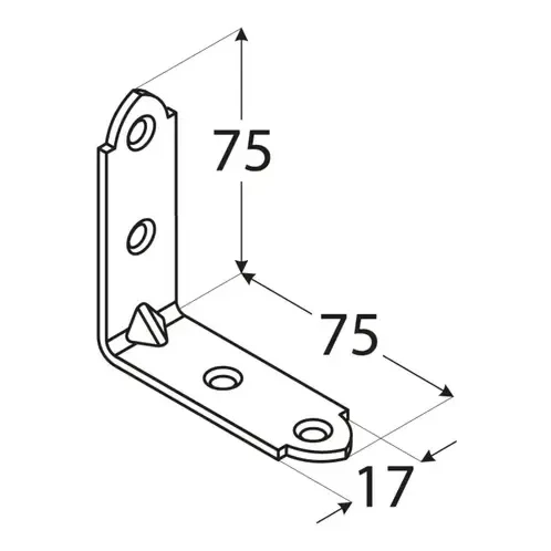 Kątownik montażowy KW 4 75x75x17x2,0 ocynk złoty 000-349 (3)