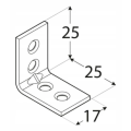 Kątownik łącznik montażowy KW 1 25x25x17x1,5 mm ocynkowany 000-346 (3)