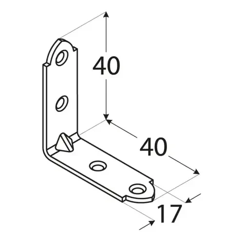 Kątownik mantażowy KW 2 40x40x17x1,5 ocynk złoty 000-347 (3)