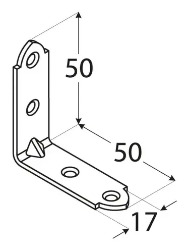 Kątownik montażowy KW 3 50x50x17x2,0 ocynk złoty 000-348 (4)