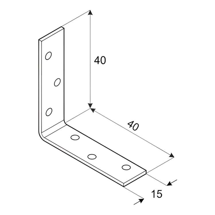 Kątownik montażowy KW 50 50x50x15x1,5 mm ocynk 000-353 (3)