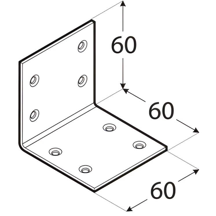 Kątownik szeroki KS 3 60x60x60x2,0 ocynk złoty 000-355 (3)