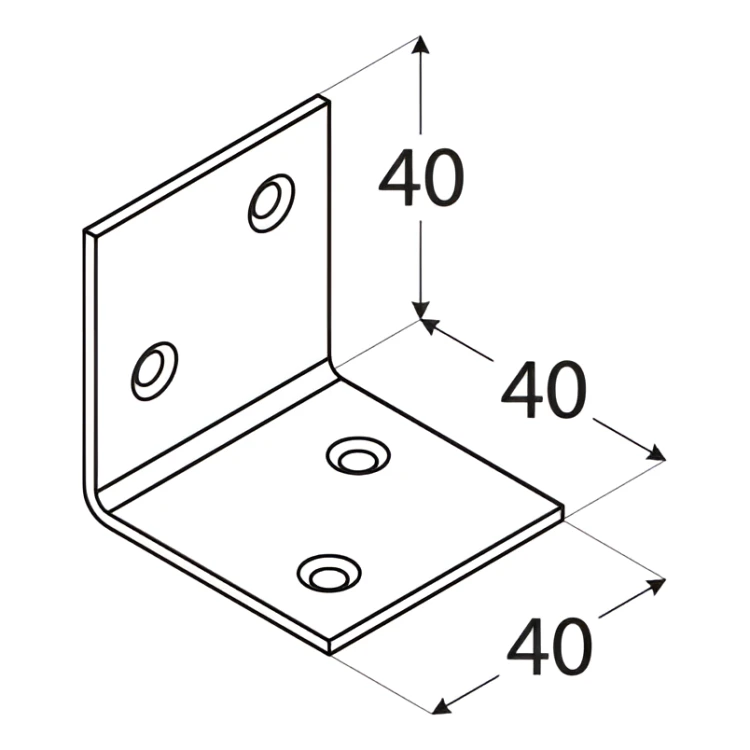 Kątownik szeroki KS 2 40x40x40x1,5 ocynk złoty 000-356 (3)