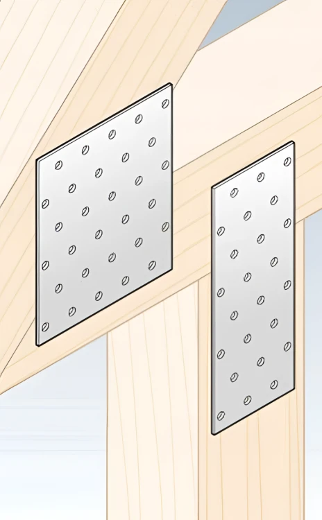 Płytka perforowana łącznik płaski PP 1 40x80x2,0 000-358 (4)
