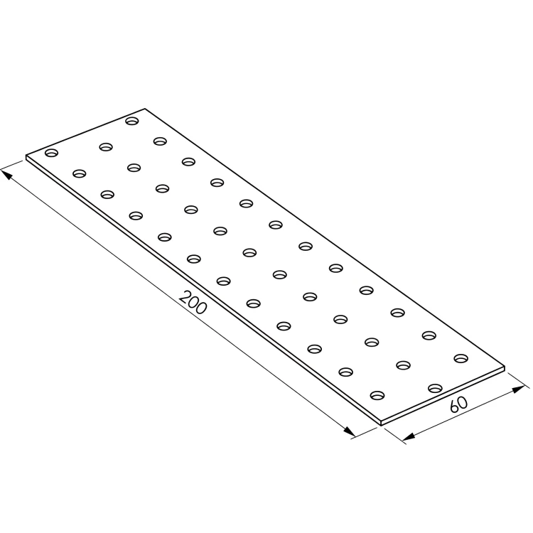 Płytka perforowana łącznik ciesielski PP 8 60x240x2,0 000-365 (4)