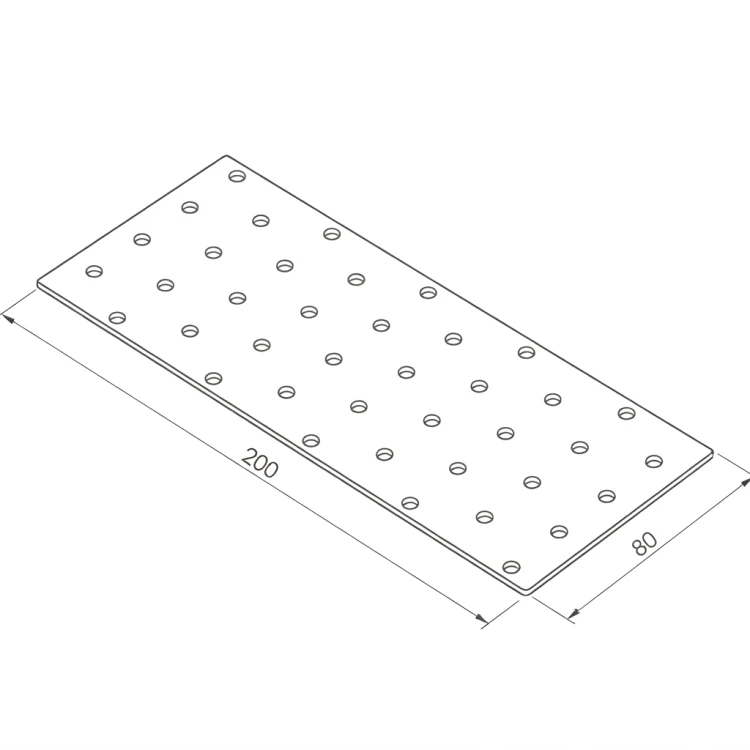 Płytka perforowana łącznik ciesielski PP 9 80x200x2,0 000-366 (4)