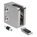 Uchwyt do szkła 45x45x26 mm ze wspornikiem pin szkło 6–10,76 mm AISI 304 system płaski satyna 000-268 (4)