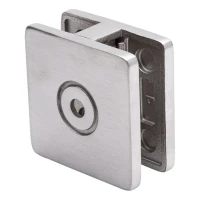 Uchwyt do szkła 8-10 mm 60x60x28 mm AISI 304. system płaski, satyna