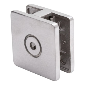 Uchwyt do szkła 8-10 mm 60x60x28 mm AISI 304. system płaski, satyna