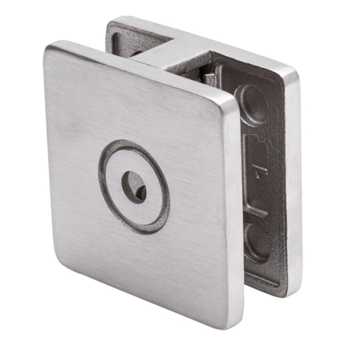 Uchwyt do szkła 8-10 mm 60x60x28 mm AISI 316, system płaski, satyna 6060-000-434 (1)