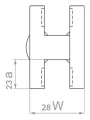 Uchwyt do szkła 8-10 mm 60x60x28 mm AISI 316, system płaski, satyna 6060-000-434 (4)