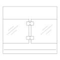 Uchwyt do szkła 8-10 mm 60x60x28 mm AISI 316, system płaski, satyna 6060-000-434 (6)