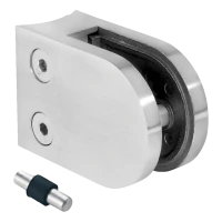 Uchwyt do szkła 6-10,76 mm 50x40x26 mm pin AISI 316 system 42,4 mm satyna