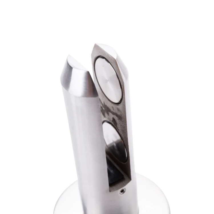 Uchwyt pionowy do szkła 12-17,52 mm spigot  fi 48 mm H=182 mm AISI 304 satyna 000-453 (2)