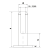 Uchwyt pionowy do szkła 12-17,52 mm spigot  fi 48 mm H=182 mm AISI 304 satyna 000-453 (4)