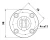 Uchwyt pionowy do szkła 12-17,52 mm spigot  fi 48 mm H=182 mm AISI 304 satyna 000-453 (5)