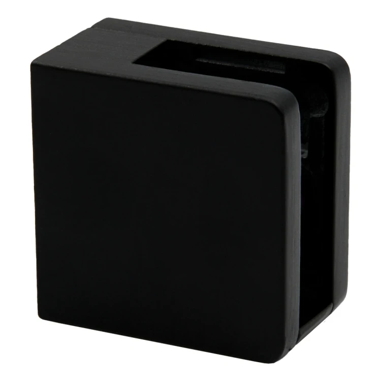 Uchwyt do szkła 45x45x26 mm do powierzchni płaskiej ze wspornikiem czarny 45K2-000-454 (2)