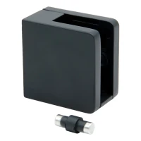 Uchwyt do szkła 45x45x26 mm do powierzchni płaskiej ze wspornikiem antracytowy