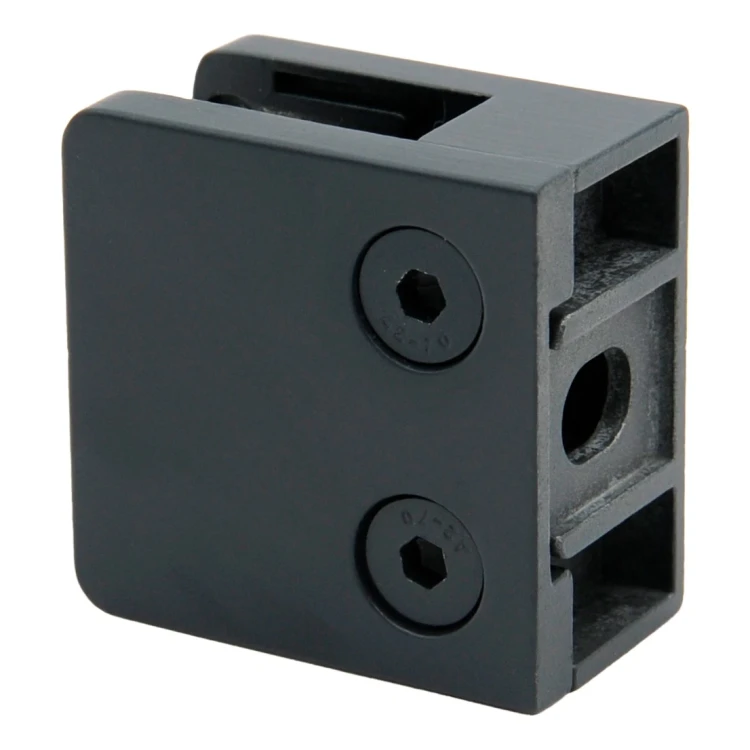 Uchwyt do szkła 45x45x26 mm do powierzchni płaskiej ze wspornikiem antracytowy 45K2-000-455 (3)