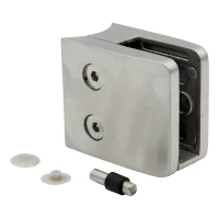 Uchwyt do szkła 8-12.76 mm 52x52x32 mm wspornik i pin AISI 304 system 42,4 mm satyna