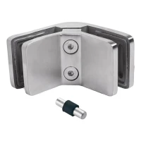 Uchwyt do szkła 6-12,76 mm 90° kwadratowy 72x45x30 mm pin AISI 304 satyna