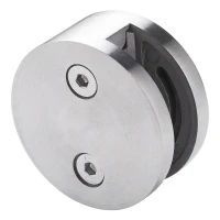 Uchwyt do szkła 8-12,76 mm jednostronny fi 60 mm AISI 304 system płaski satyna