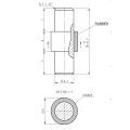 Uchwyt do szkła 6–10,76 mm kwadratowy 90° pin 53x45x26 mm AISI 304 satyna 90K2-000-473 (8)