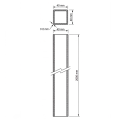 Profil aluminiowy kwadratowy 40x40x2 mm długość 2 m PA38 EN AW-6060 T66 000-474 (2)