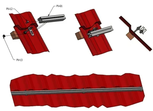 Profil aluminiowy 40x40 195cm do śrub młoteczkowych anodowany PV-01-18 (2)