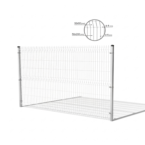 Panele ogrodzeniowe 3D 1230x2500 mm drut 4 mm 51 drutów grafit RAL 7016 (50 szt.) 000-486 (1)
