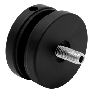 Uchwyt punktowy do szkła 8-17,52 mm fi 50/8/M8x45 AISI 304 system płaski czarny