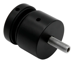 Uchwyt punktowy rotula do szkła fi 50mm gwint M10 system płaski czarny