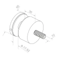 Uchwyt punktowy rotula do szkła fi 50mm gwint M10 system płaski czarny 000-516 (3)