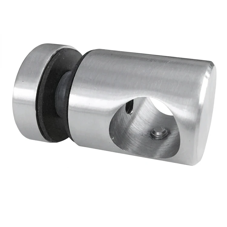 Uchwyt przelotowy i punktowy fi 16mm fi 25/30/M6x15 szkło 6-11,52mm AISI304 satyna 000-557 (1)
